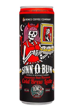 Bones Coffee Company: BonesCoffeeCo-11oz-2024-CBLatte-SinnOBun-Front