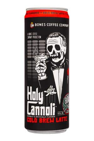 Bones Coffee Company: BonesCoffeeCo-11oz-2024-CBLatte-HolyCannoli-Front