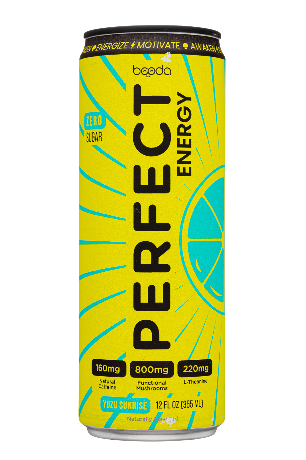 Booda: Booda-12oz-2024-PerfectEnergy-YuzuSunrise-Front
