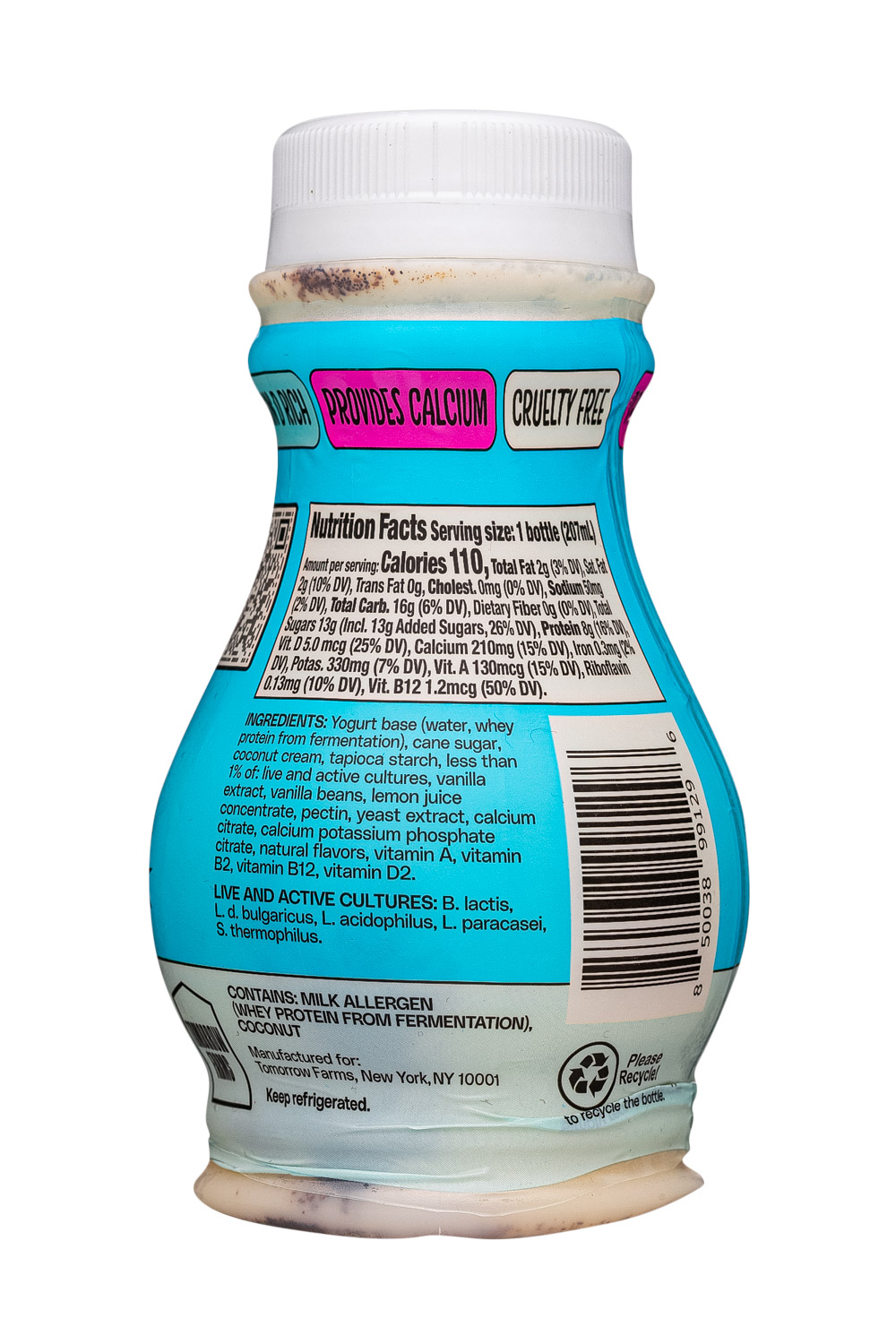 Bored Cow: BoredCow-7oz-2024-AltYogurt-Vanilla-Facts