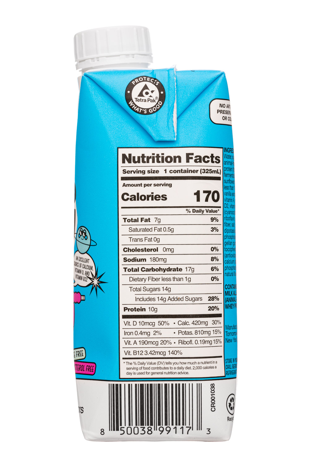 Bored Cow: BoredCow-11oz-2023-PBMilk-Vanilla-Facts
