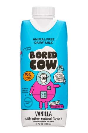 Bored Cow: BoredCow-11oz-2023-PBMilk-Vanilla-Front