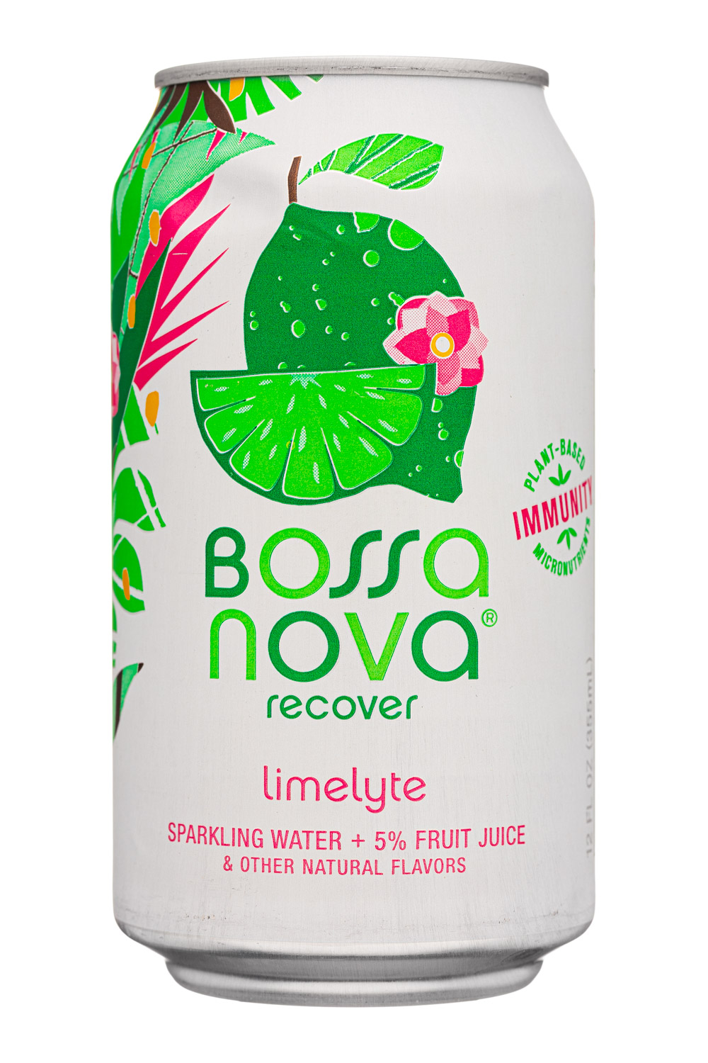 Bossa Nova: BossaNova-12oz-2023-SparklingWater-Limelyte-Front