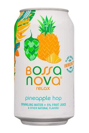 Bossa Nova: BossaNova-12oz-2023-SparklingWater-PineHop-Front