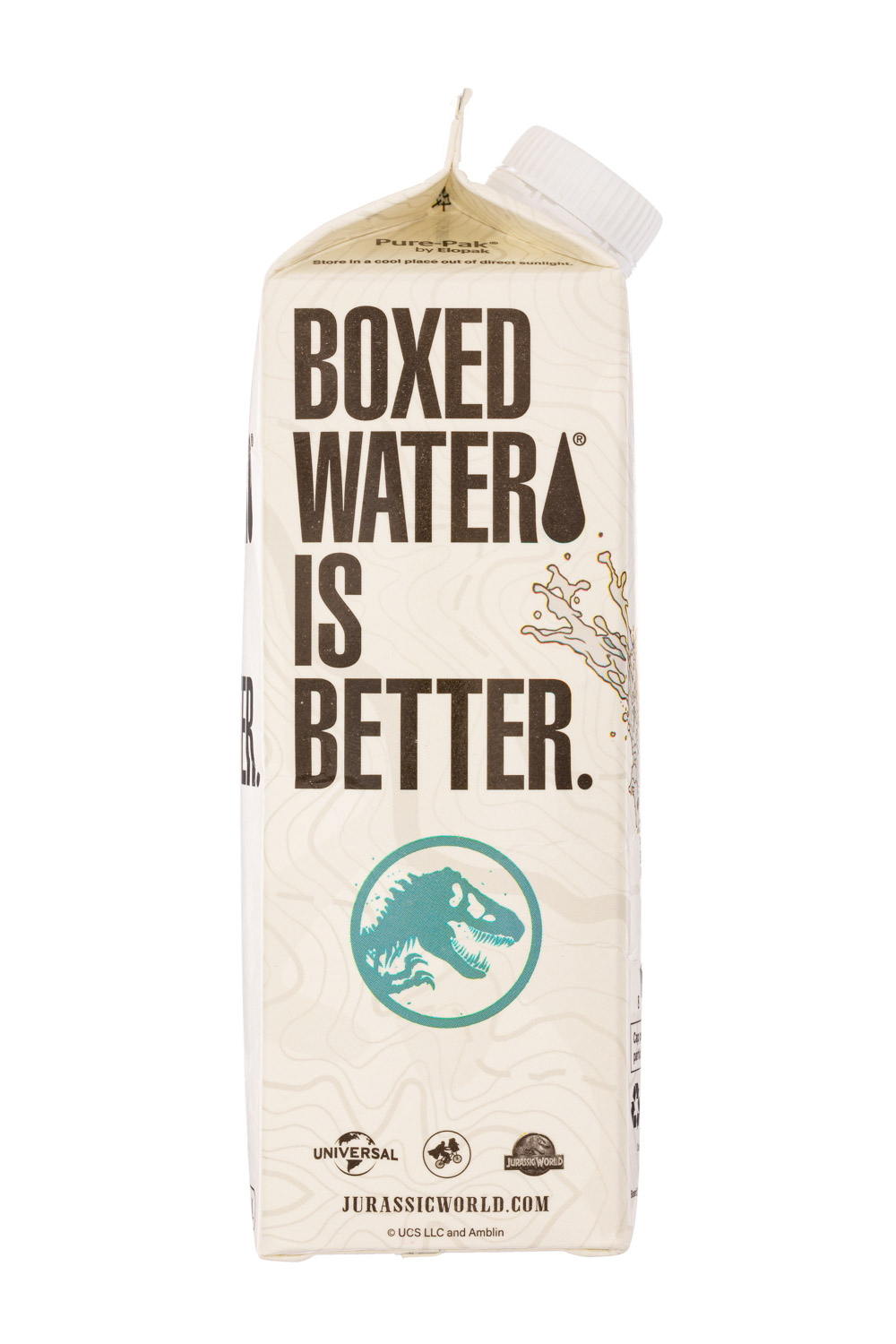 Boxed Water Is Better: BoxedWater-32oz-2023-JurassicWorld-Mosasaurus-Front