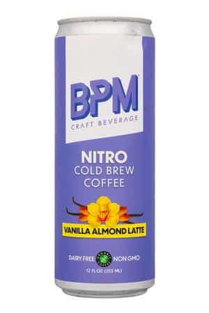BPM Craft Beverage: BPM-12oz-2025-Nitro-ColdBrew-VanillaAlmondLatte-Front