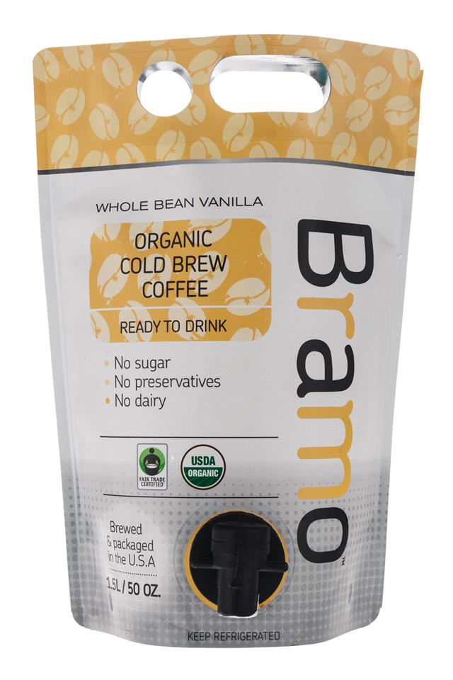 Bramo Ready to Drink: Bramo-ColdBrew-50z-WholeBeanVanilla-Front