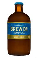 Brew Dr. Kombucha: BrewDr-14oz-Kombucha-BottleV2-VanillaOak-Front