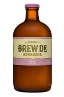 Brew Dr. Kombucha: BrewDr-14oz-Kombucha-BottleV2-Love-Front