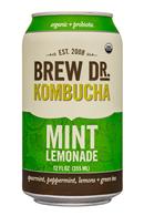 Brew Dr. Kombucha: BrewDr-12ozCan-MintLemonade-Front