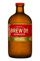 Brew Dr. Kombucha: BrewDr-14oz-Kombucha-BottleV2-Happiness-Front