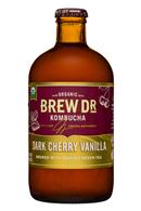 Brew Dr. Kombucha: BrewDr-14oz-Kombucha-DarkCherryVanilla-SenchaGreenTea-Front
