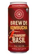 Brew Dr. Kombucha: BrewDr-16oz-Kombucha-StrawberryBasil-WorldCup-Front