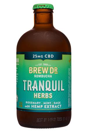 Brew Dr. Kombucha: BrewDr-12oz-2020-Kombucha-Tranquil-Herbs-Front