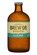 Brew Dr. Kombucha: BrewDr-14oz-Kombucha-BottleV2-ClearMind-Front