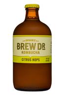 Brew Dr. Kombucha: BrewDr-14oz-Kombucha-BottleV2-CitrusHops-Front