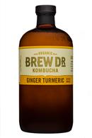 Brew Dr. Kombucha: BrewDr-32oz-Kombucha-GingerTurmeric-Front