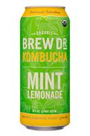 Brew Dr. Kombucha: BrewDr-16oz-Kombucha-MintLemonade-Front