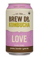 Brew Dr. Kombucha: BrewDr-12ozCan-Love-Front