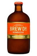 Brew Dr. Kombucha: BrewDr-14oz-Kombucha-PowerFlower-Front