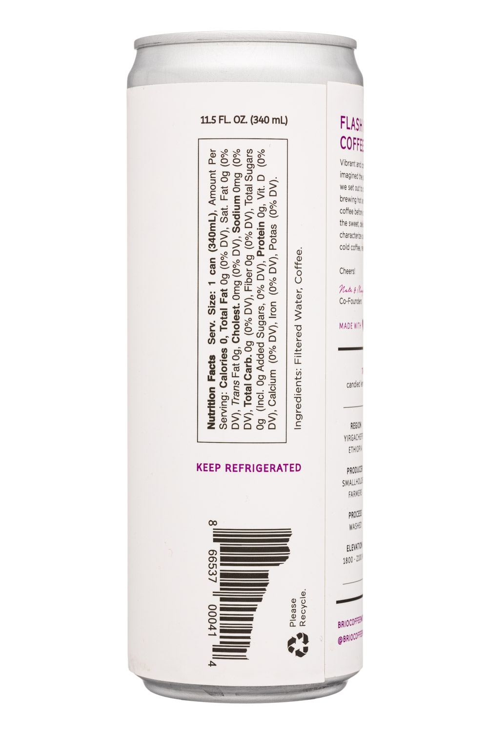 Brio CoffeeWorks: BrioCoffeeWorks-12oz-2023-Nitro-Ethiopia-Facts