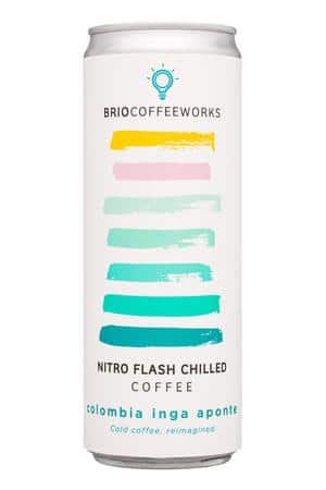 Brio CoffeeWorks: BrioCoffeeWorks-12oz-2023-Nitro-ColombiaIngaAponte-Front