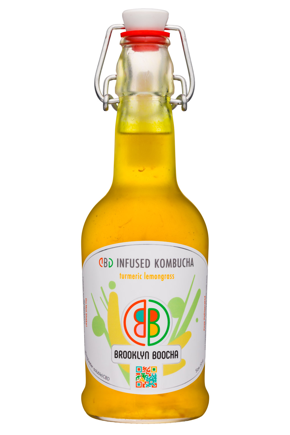 Brooklyn Boocha: BrooklynBoocha-10oz-CBDInfused-TurmericLemongrass-Front