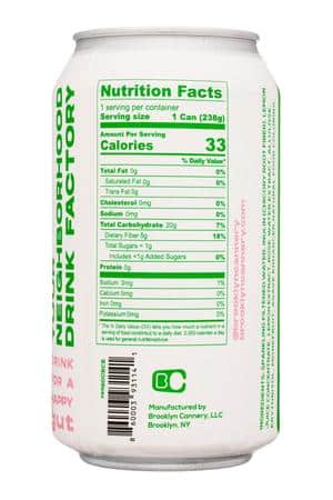 Brooklyn Cannery: BrooklynCannery-12oz-2022-PrebSoda-LycheeLemonade-Facts