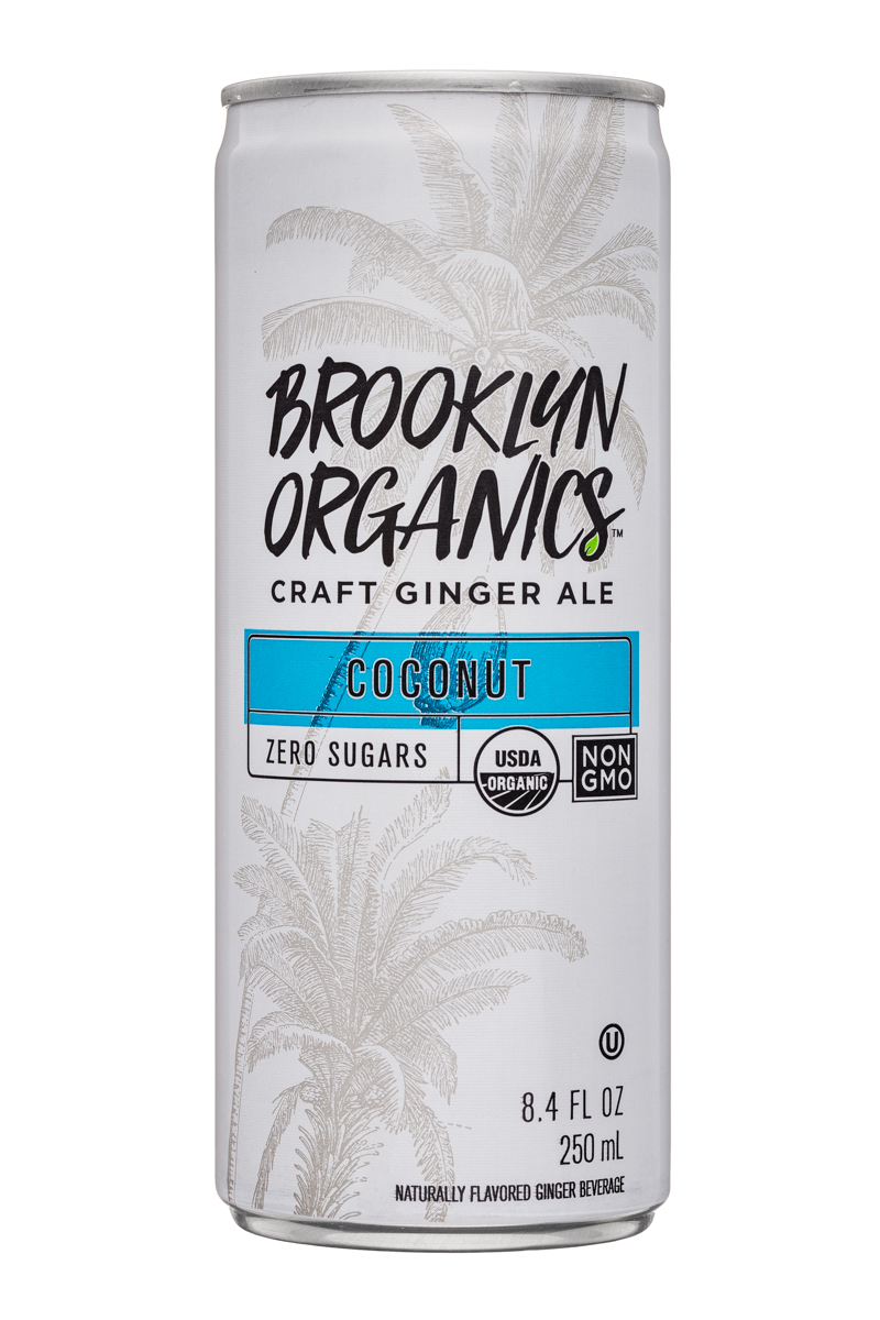 Brooklyn Organics Craft Ginger Ale: BrooklynOrganics-CraftGingerAle-8oz-Coconut-Front