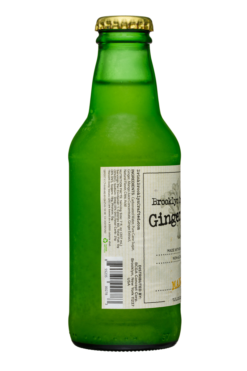 Brooklyn Organics Craft Ginger Ale: BruceCost-7oz-GingerBeer-Mango-Facts