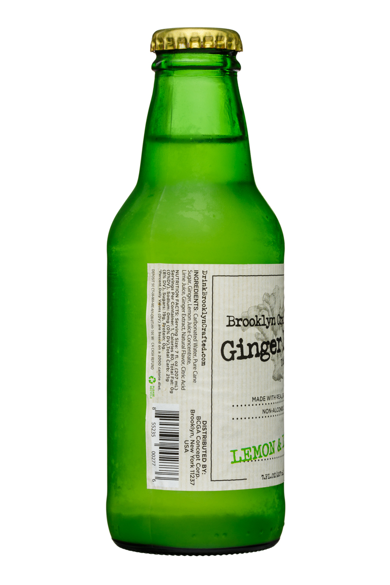 Brooklyn Organics Craft Ginger Ale: BruceCost-7oz-GingerBeer-LemonLime-Facts