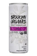 Brooklyn Organics Craft Ginger Ale: BrooklynOrganics-CraftGingerAle-8oz-Acai-Front