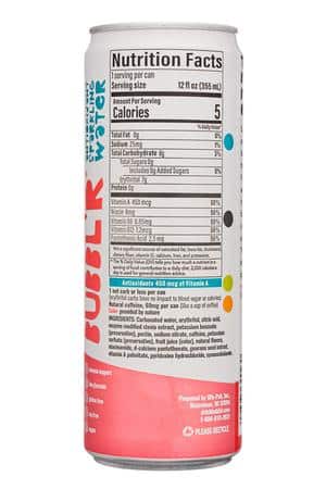 BUBBL'R Antioxidant Sparkling Water: Bubblr-12oz-2023-AntioxSparkWater-TwistedElixr-Facts