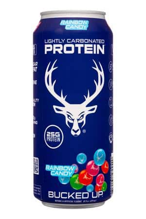 Bucked Up: BuckedUp-16oz-2025-Protein-RainbowCandy-Front
