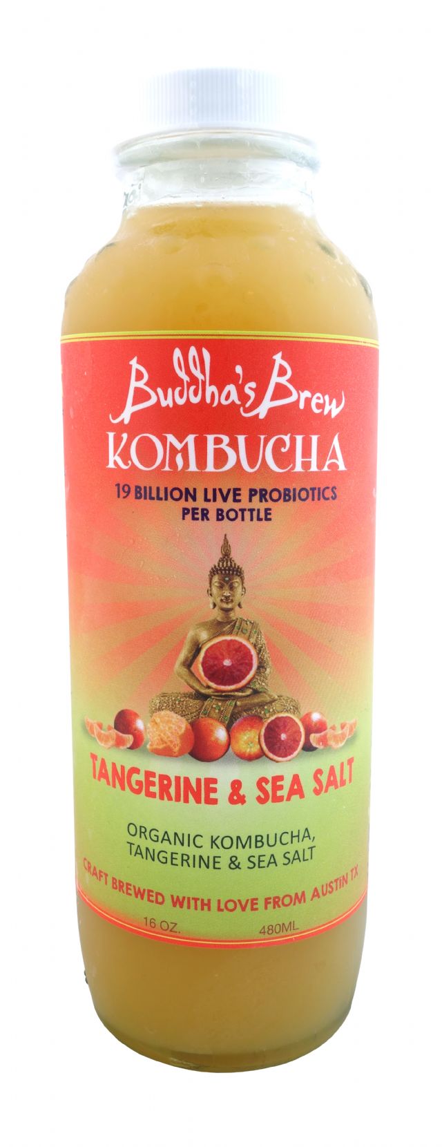 Buddha's Brew Kombucha: BuddhaBrew TangSeaSalt Front