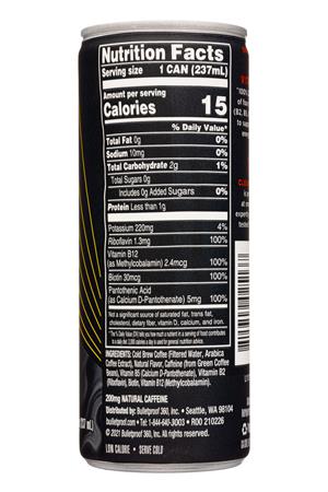 Bulletproof RTD Cold Brew: Bulletproof-8oz-2021-BlackColdBrew-Unsweet-Facts