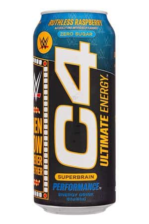 C4 Energy: C4-18oz-2023-0Sugar-Energy-RuthlessRasp-Front