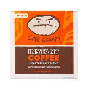 Cafe Grumpy: CafeGrumpy-1oz-2023-InstantCoffee-HeartbreakerBlend-Front