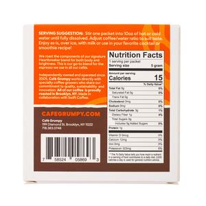 Cafe Grumpy: CafeGrumpy-1oz-2023-InstantCoffee-HeartbreakerBlend-Facts
