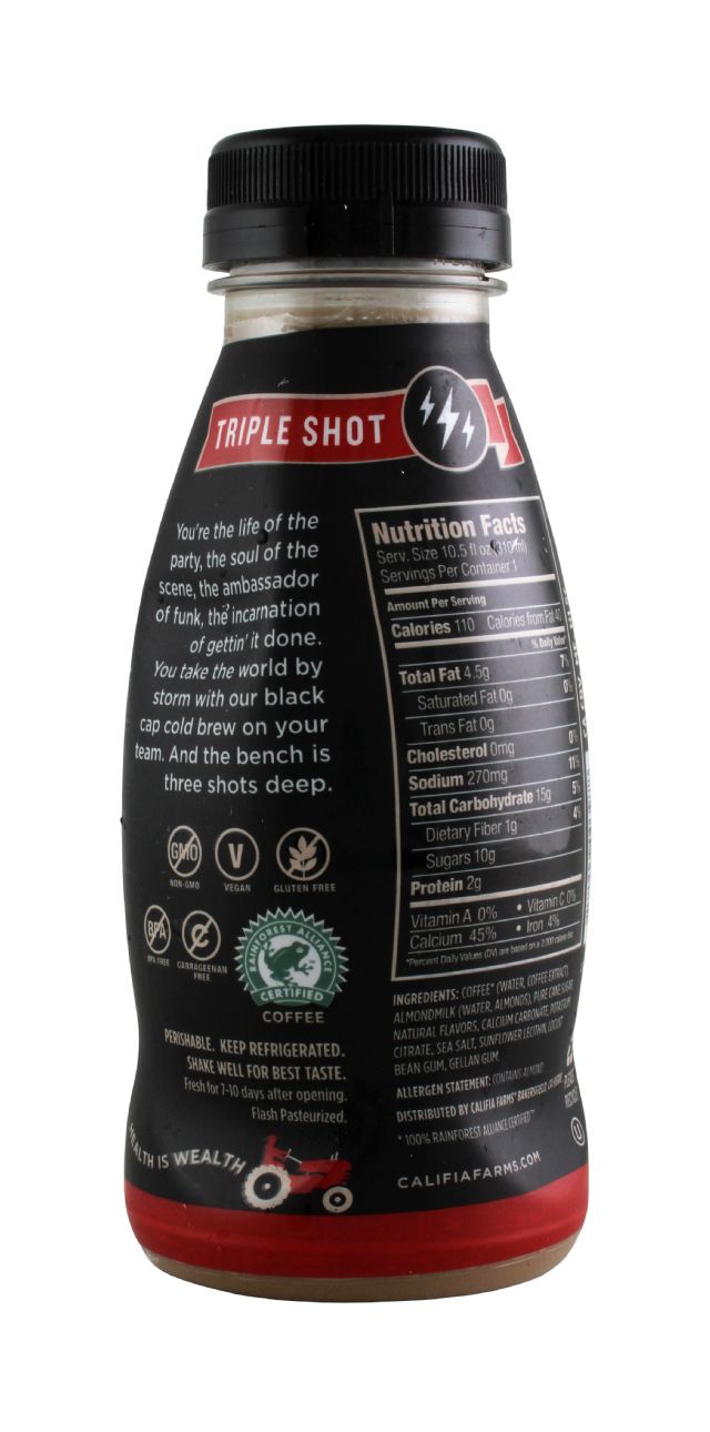 Califia Farms Cold Brew Coffee: Califia TripleShot Facts