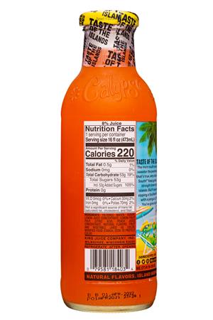Calypso - Taste of the Islands: Calypso-16oz-2021-SouthernPeach-Facts