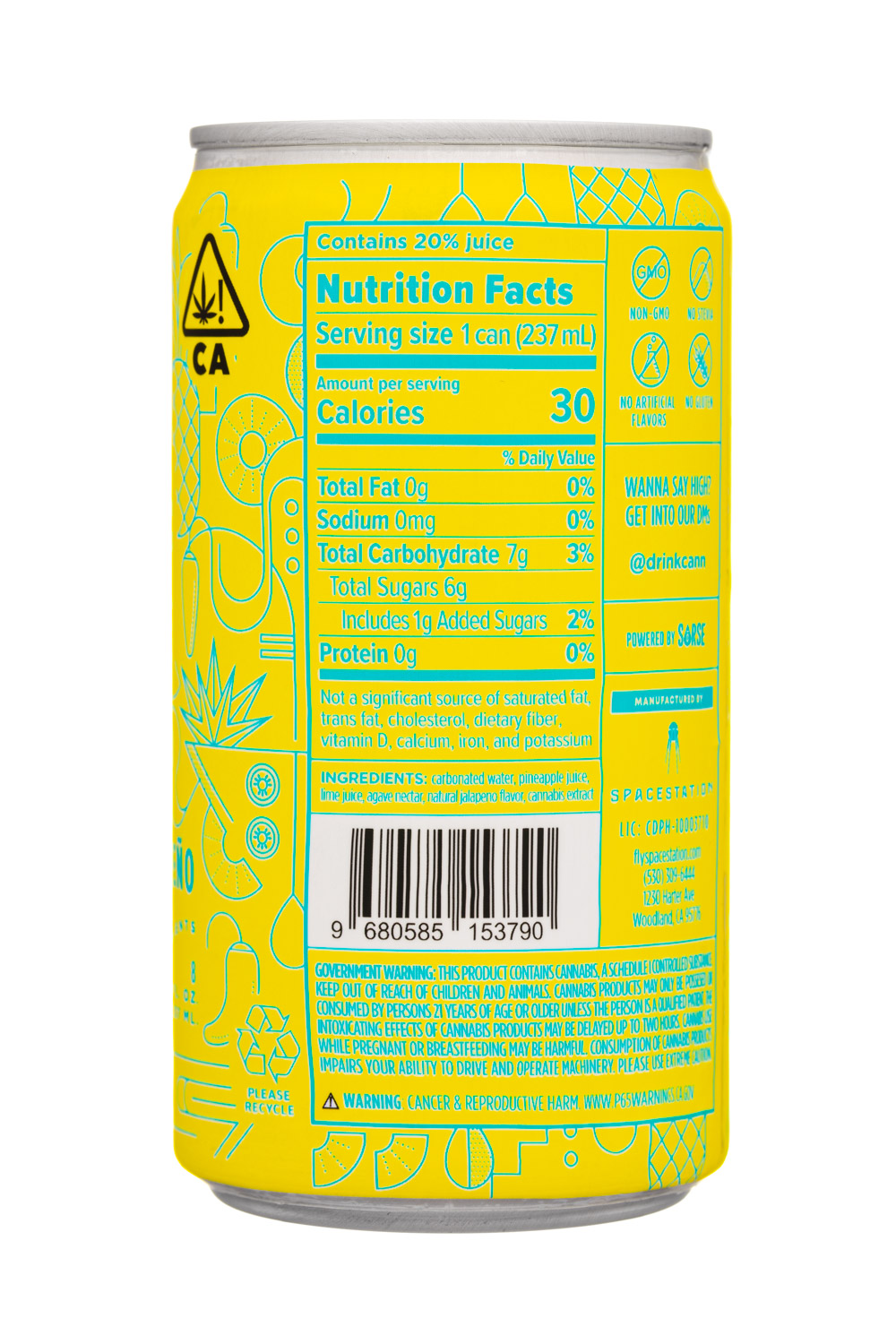 Cann: Cann-8oz-2022-SocialTonic-PineappleJalapeno-Facts