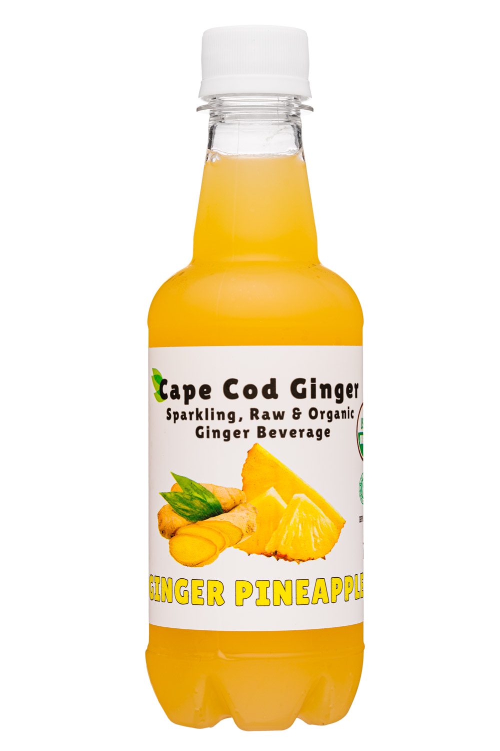 Cape Cod Ginger: CapeCodGinger-12oz-2021-GingBev-GingerPineapple-Front