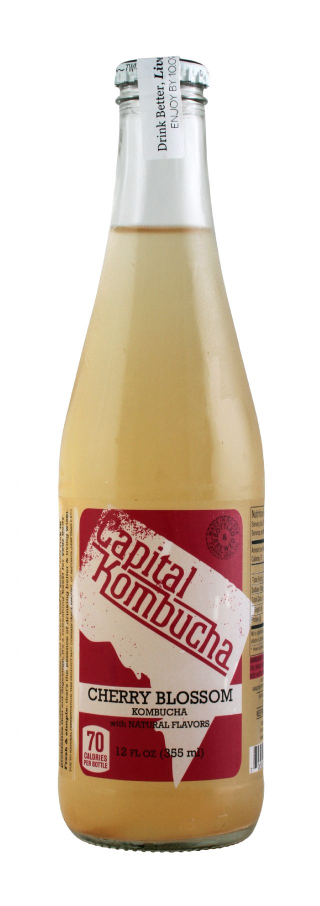 Capital Kombucha: CapKom CherryBloss Front