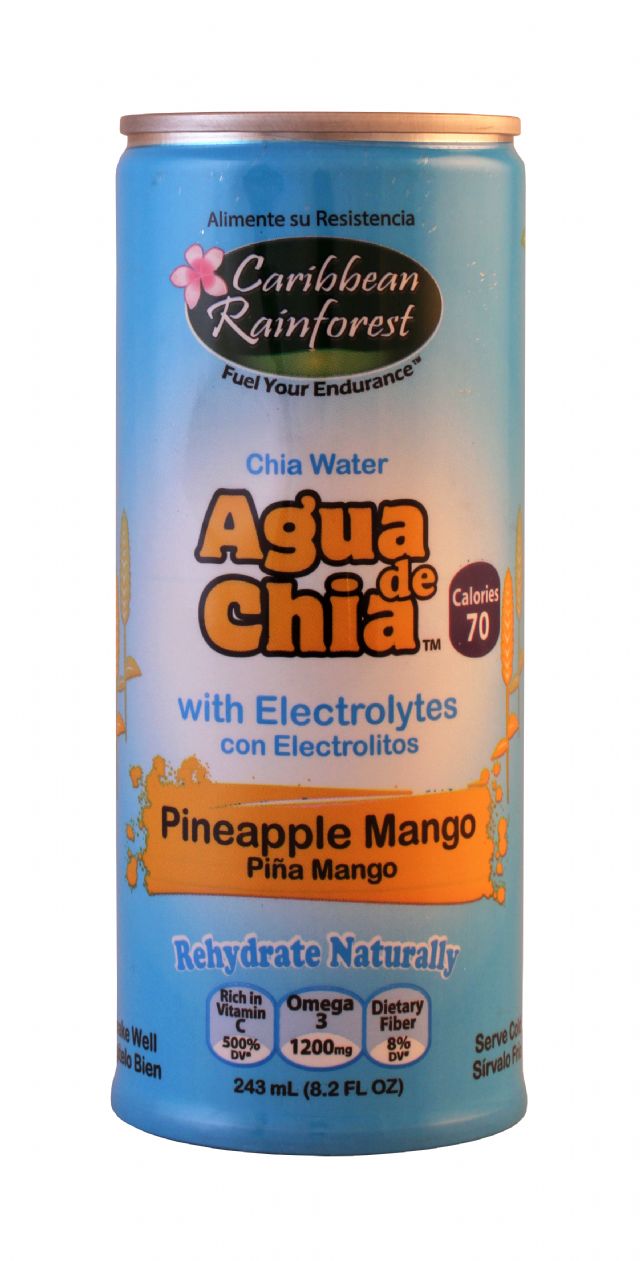 Caribbean Rainforst Agua de Chia: Caribbean PineMang Front