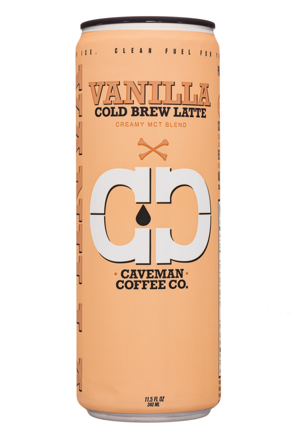 Caveman Coffee: CavemanCoffee-12oz-2020-ColdBrew-Vanilla-Front