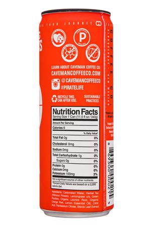 Caveman Coffee: CavemanCoffee-12oz-2020-ColdBrew-SparklingHibiscus-Facts