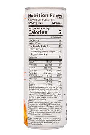CBD Living: CBDLiving-12oz-2020-SparklingWater-PeachHoney-Facts