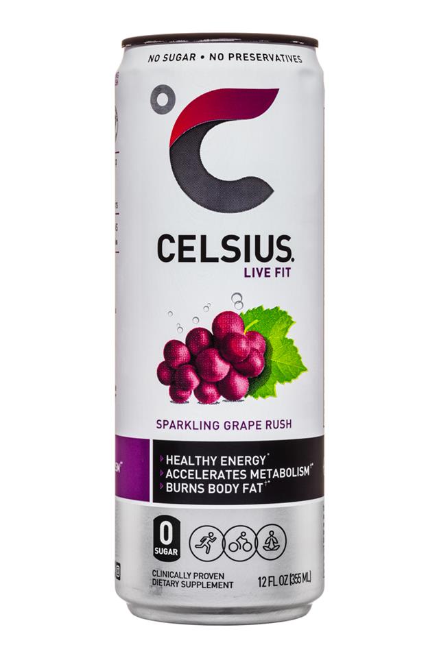 CELSIUS : Celsius-LiveFit-12oz-SparklingGrapeRush-Front