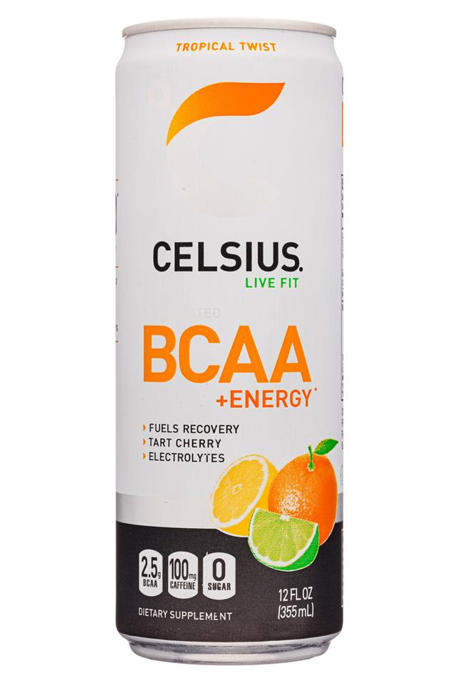 CELSIUS : Celsius-12oz-BCAAEnergy-TropicalTwist-Front